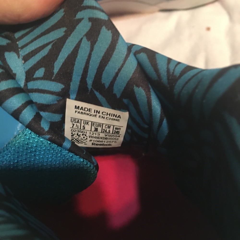 2013 Reebok Pump Aerobic Hexalite Sneakers Blue/Pink Size7.5 Read Description - Picture 11 of 16